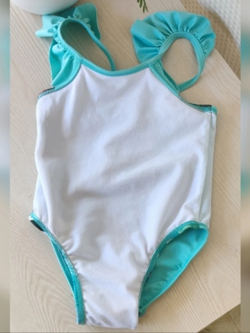 Cat & Jack Little Girls One Piece Zebra Print Swim Suit Size 12M